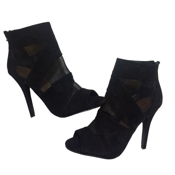 Chinese Laundry suede and mesh peep toe bootie - Picture 1 of 5